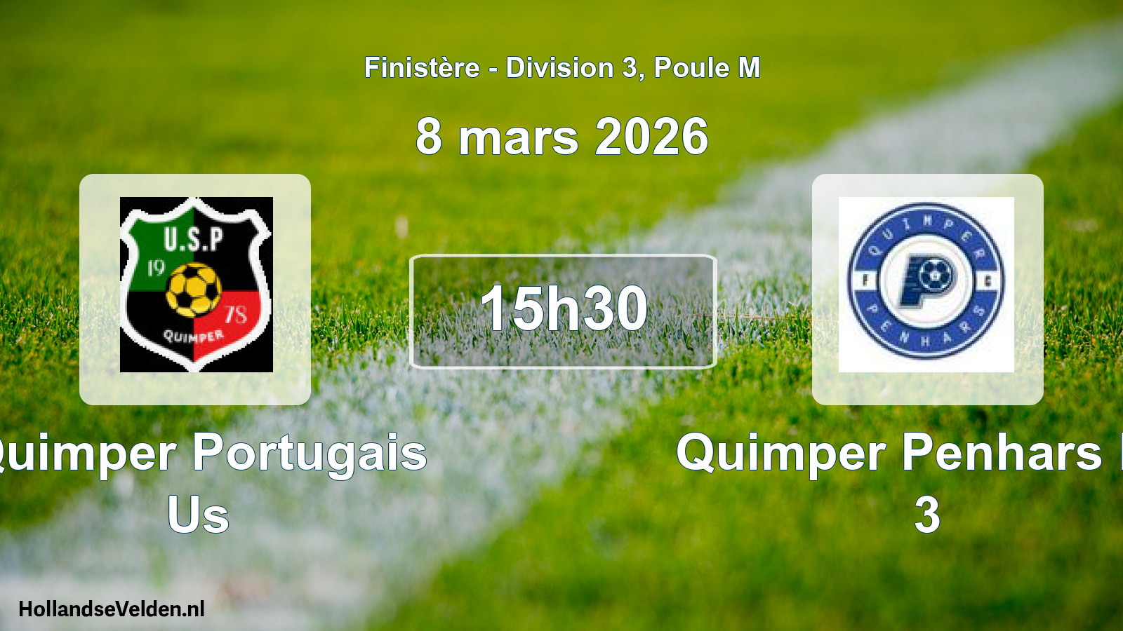 Geplande wedstrijd: Quimper Portugais Us - Quimper Penhars Fc 3 (8 mars 2026)