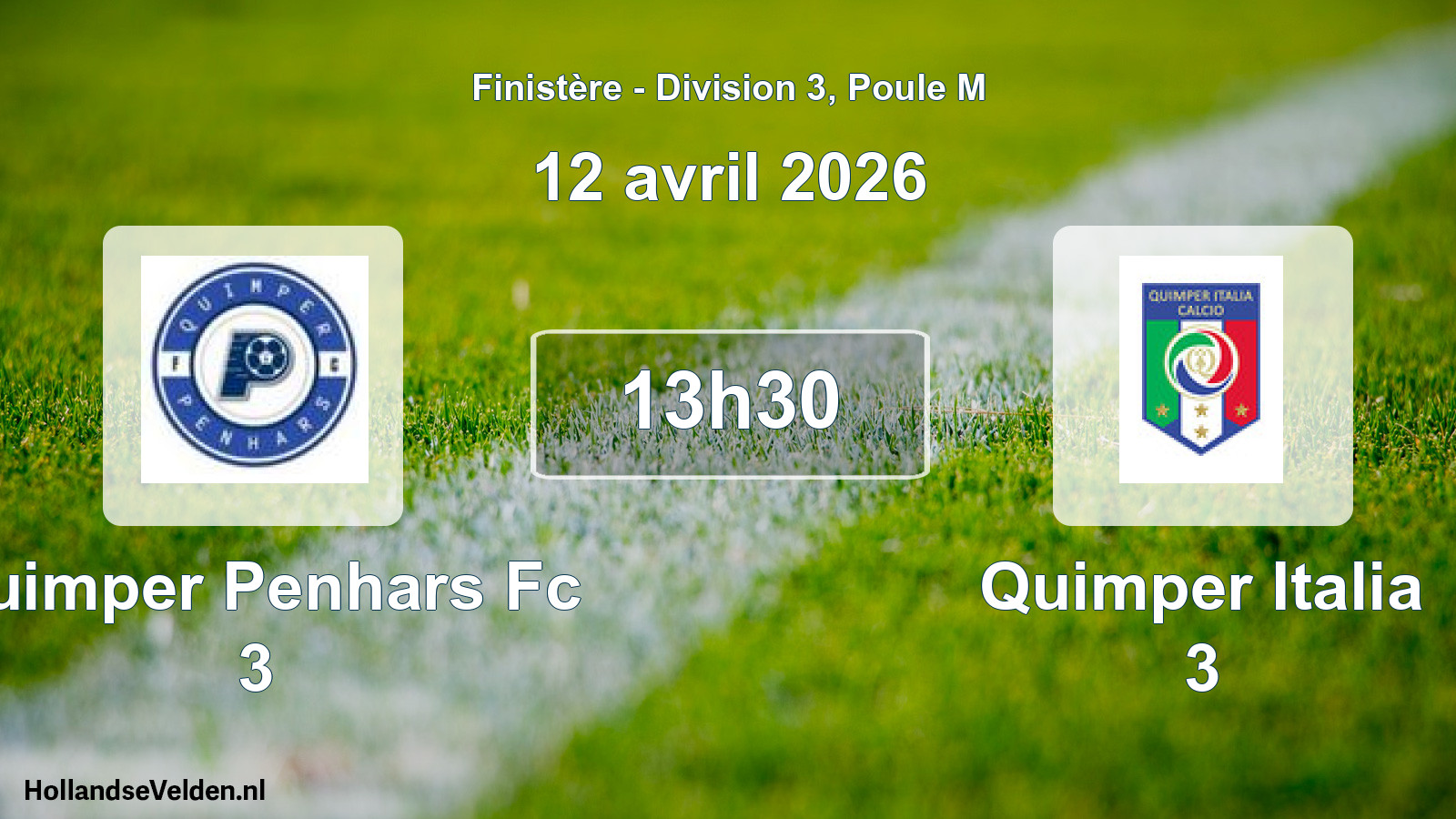 Geplande wedstrijd: Quimper Penhars Fc 3 - Quimper Italia 3 (12 april 2026)