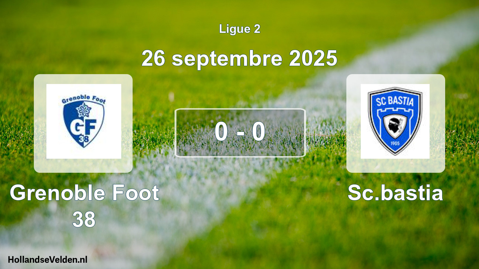 Gespeelde wedstrijd: Grenoble Foot 38 - Sc.bastia 0 - 0 (26 septembre 2025)