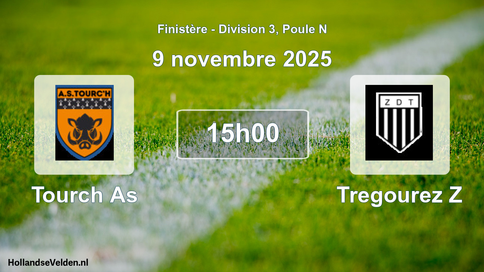 Geplande wedstrijd: Tourch As - Tregourez Z (9 novembre 2025)