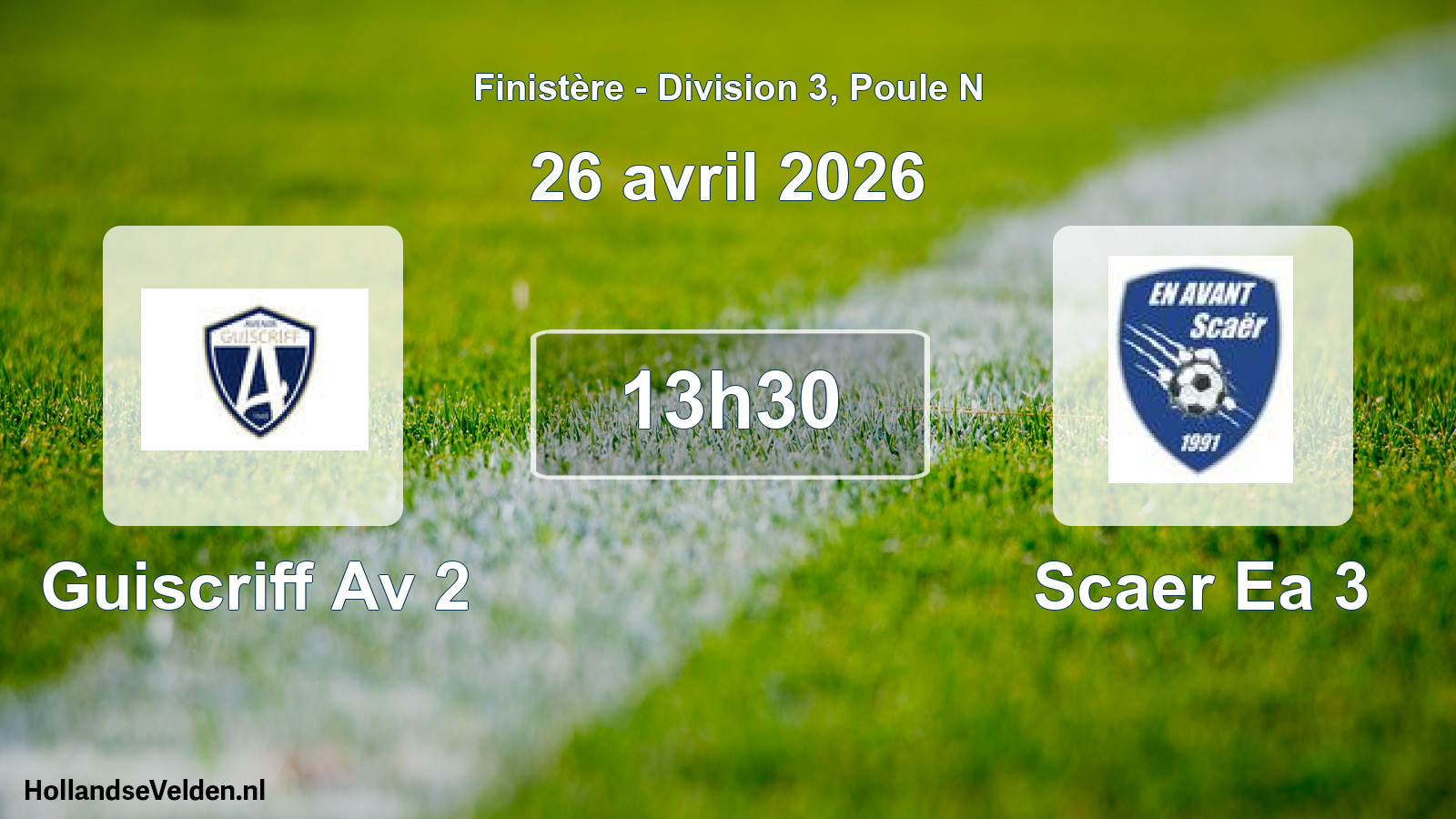 Scheduled Match: Guiscriff Av 2 - Scaer Ea 3 (26 April 2026)
