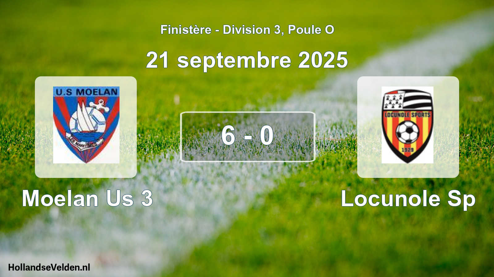 Total number of matches played: Moelan Us 3 - Locunole Sp 6 - 0 (21 September 2025)