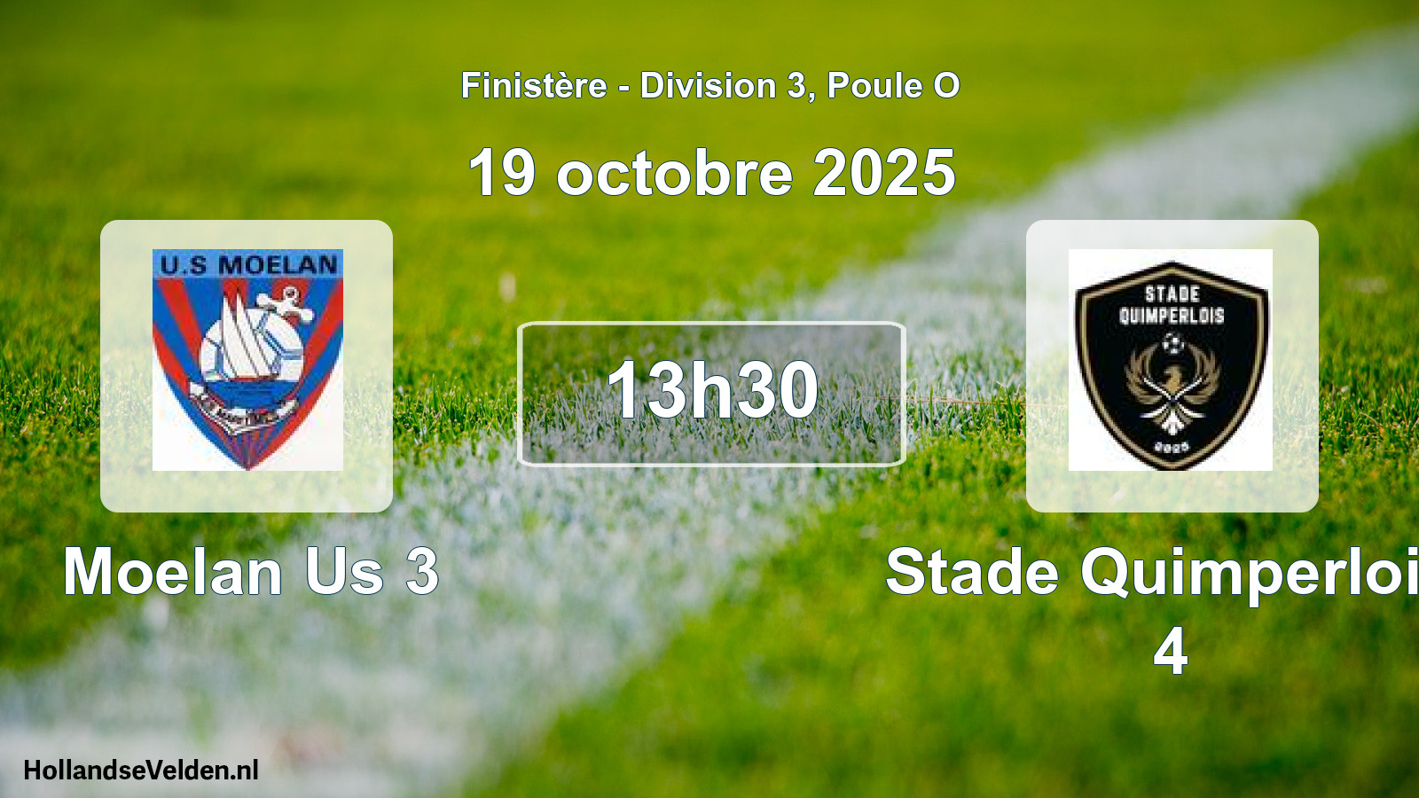 Geplande wedstrijd: Moelan Us 3 - Stade Quimperlois 4 (19 oktober 2025)