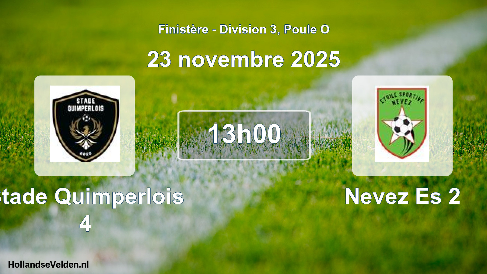 Geplande wedstrijd: Stade Quimperlois 4 - Nevez Es 2 (23 novembre 2025)