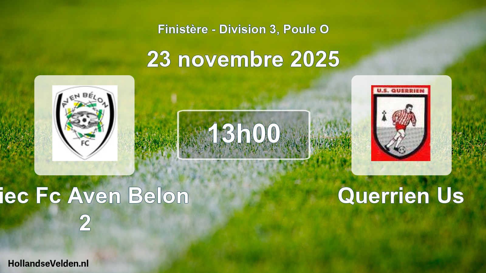 Geplande wedstrijd: Riec Fc Aven Belon 2 - Querrien Us (23 november 2025)