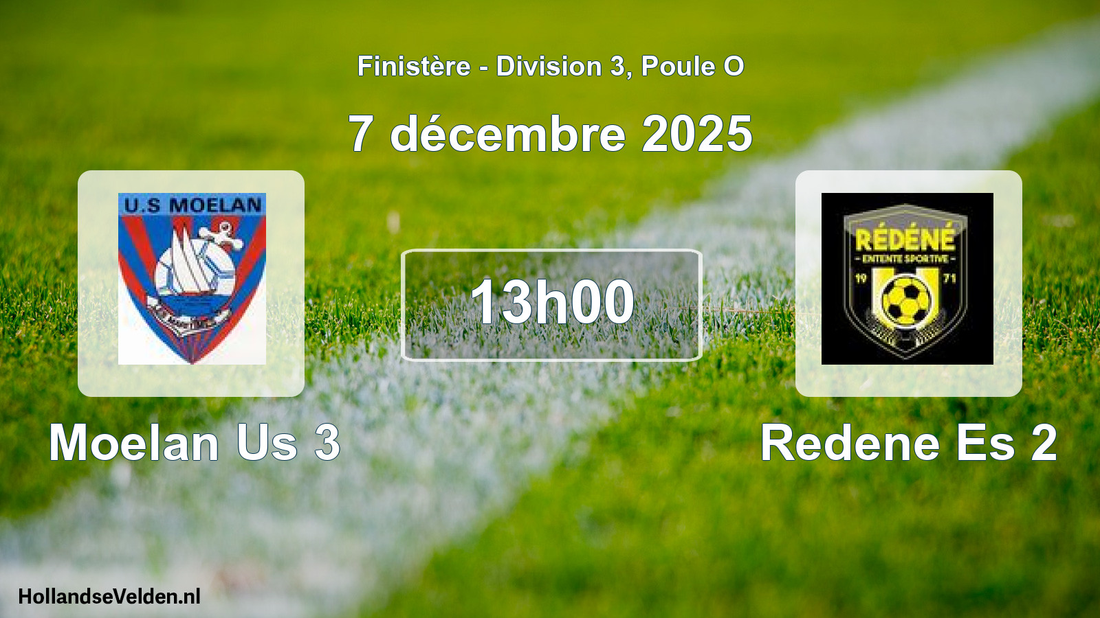 Geplande wedstrijd: Moelan Us 3 - Redene Es 2 (7 décembre 2025)