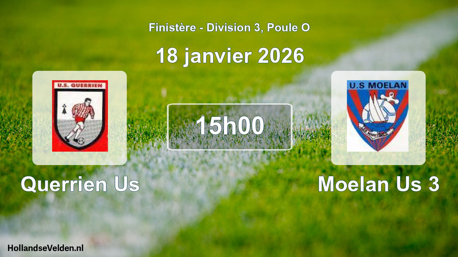 Geplande wedstrijd: Querrien Us - Moelan Us 3 (18 janvier 2026)
