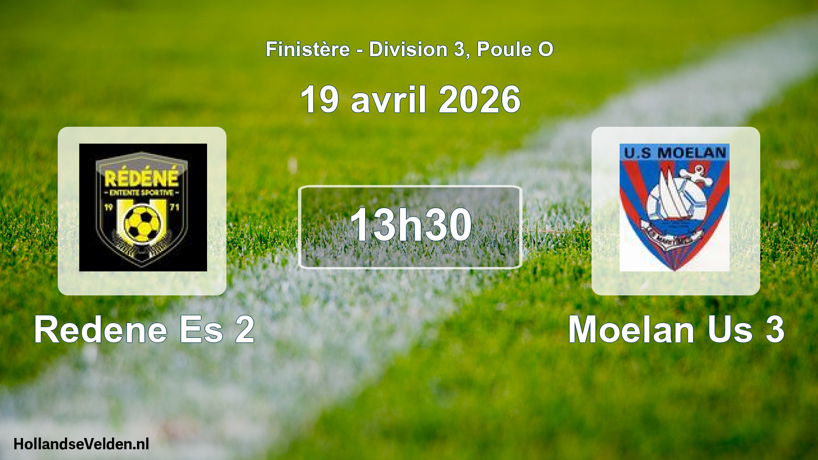 Scheduled Match: Redene Es 2 - Moelan Us 3 (19 April 2026)