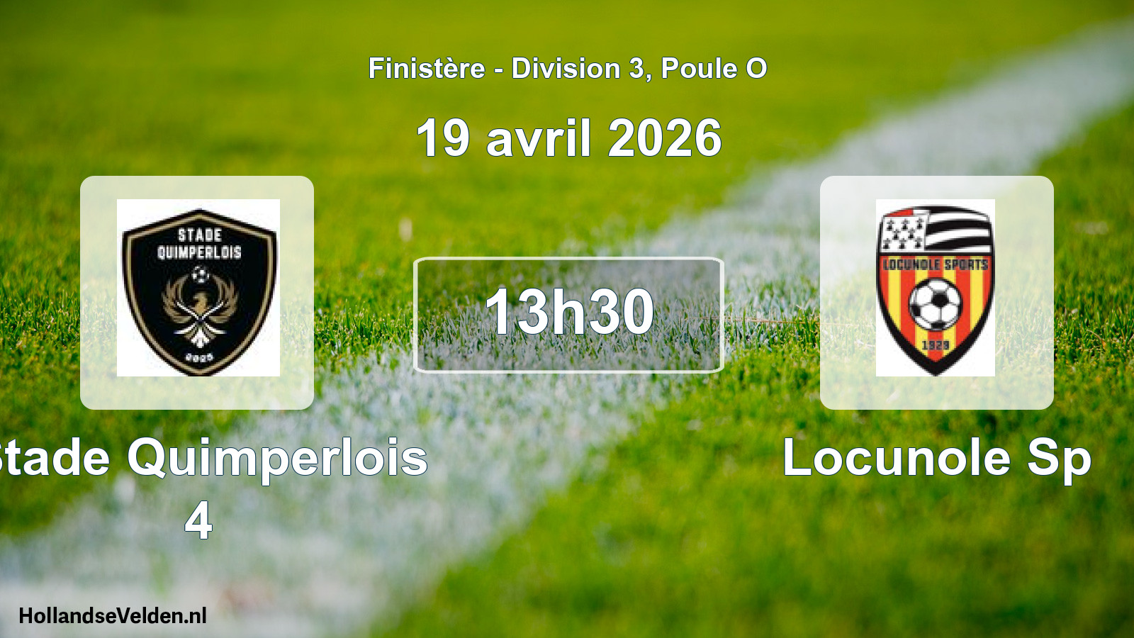 Scheduled Match: Stade Quimperlois 4 - Locunole Sp (19 April 2026)