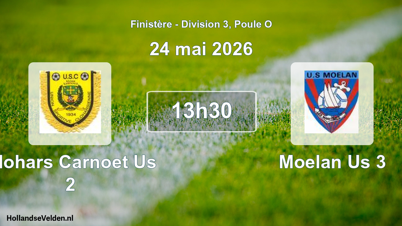Geplande wedstrijd: Clohars Carnoet Us 2 - Moelan Us 3 (24 mai 2026)