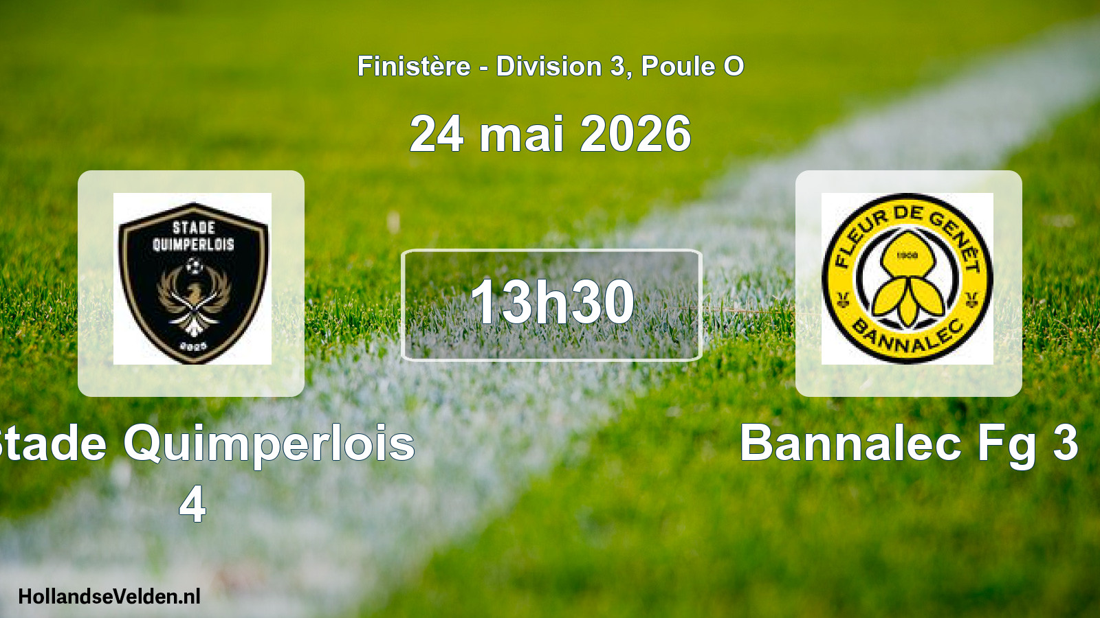 Geplande wedstrijd: Stade Quimperlois 4 - Bannalec Fg 3 (24 mei 2026)