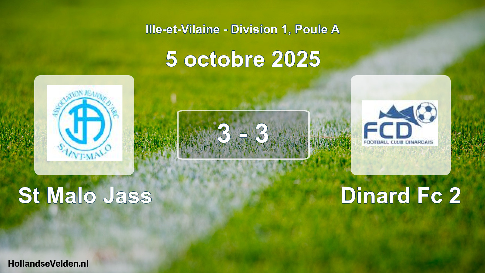 Total number of matches played: St Malo Jass - Dinard Fc 2 3 - 3 (5 October 2025)