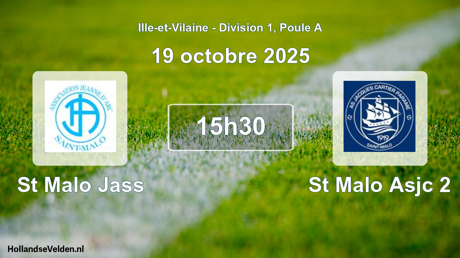 Scheduled Match: St Malo Jass - St Malo Asjc 2 (19 October 2025)