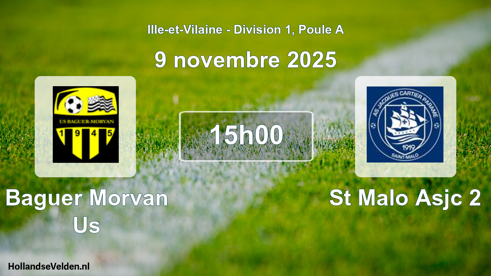 Scheduled Match: Baguer Morvan Us - St Malo Asjc 2 (9 November 2025)