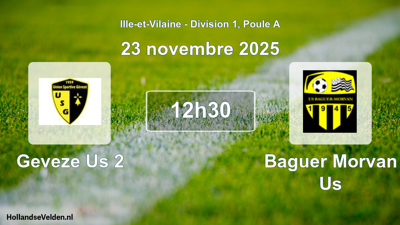 Scheduled Match: Geveze Us 2 - Baguer Morvan Us (23 November 2025)