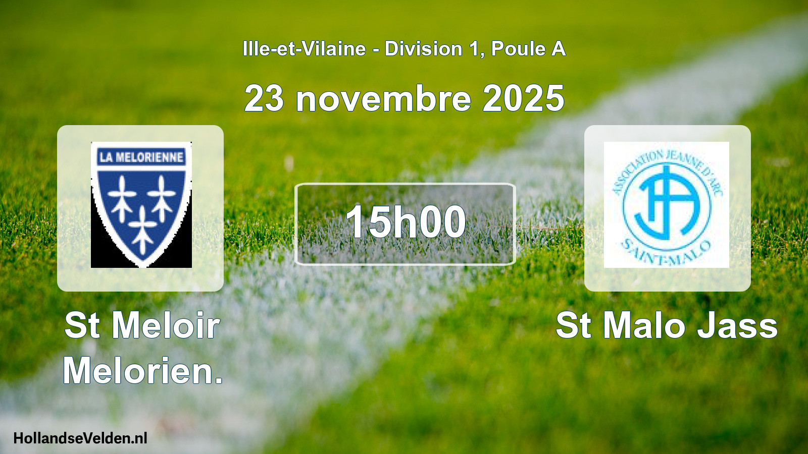 Geplande wedstrijd: St Meloir Melorien. - St Malo Jass (23 novembre 2025)
