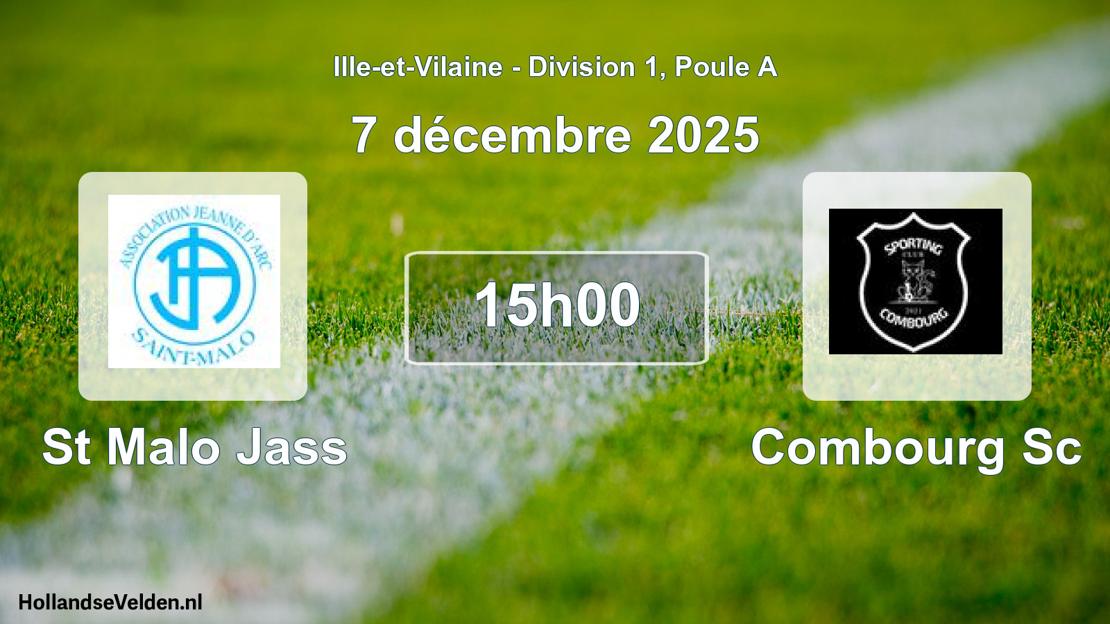 Geplande wedstrijd: St Malo Jass - Combourg Sc (7 décembre 2025)