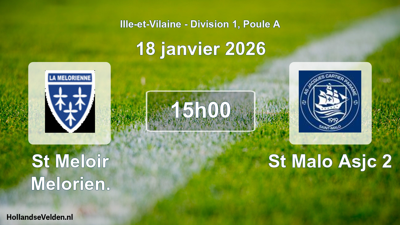 Geplande wedstrijd: St Meloir Melorien. - St Malo Asjc 2 (18 janvier 2026)