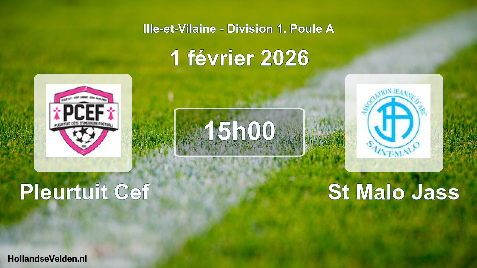 Scheduled Match: Pleurtuit Cef - St Malo Jass (1 February 2026)