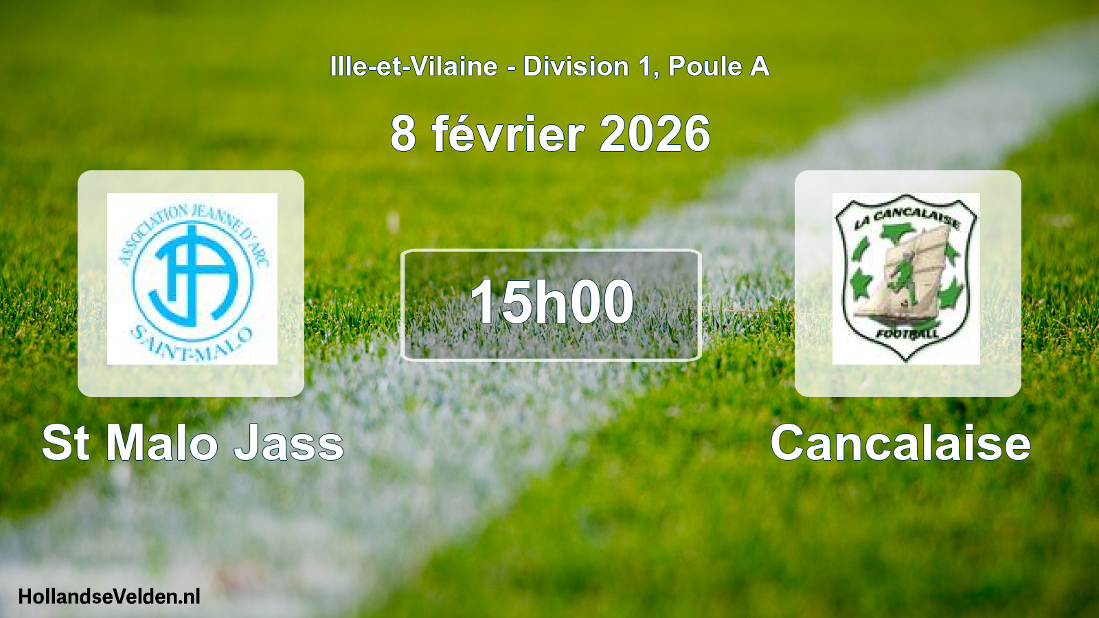 Scheduled Match: St Malo Jass - Cancalaise (8 February 2026)