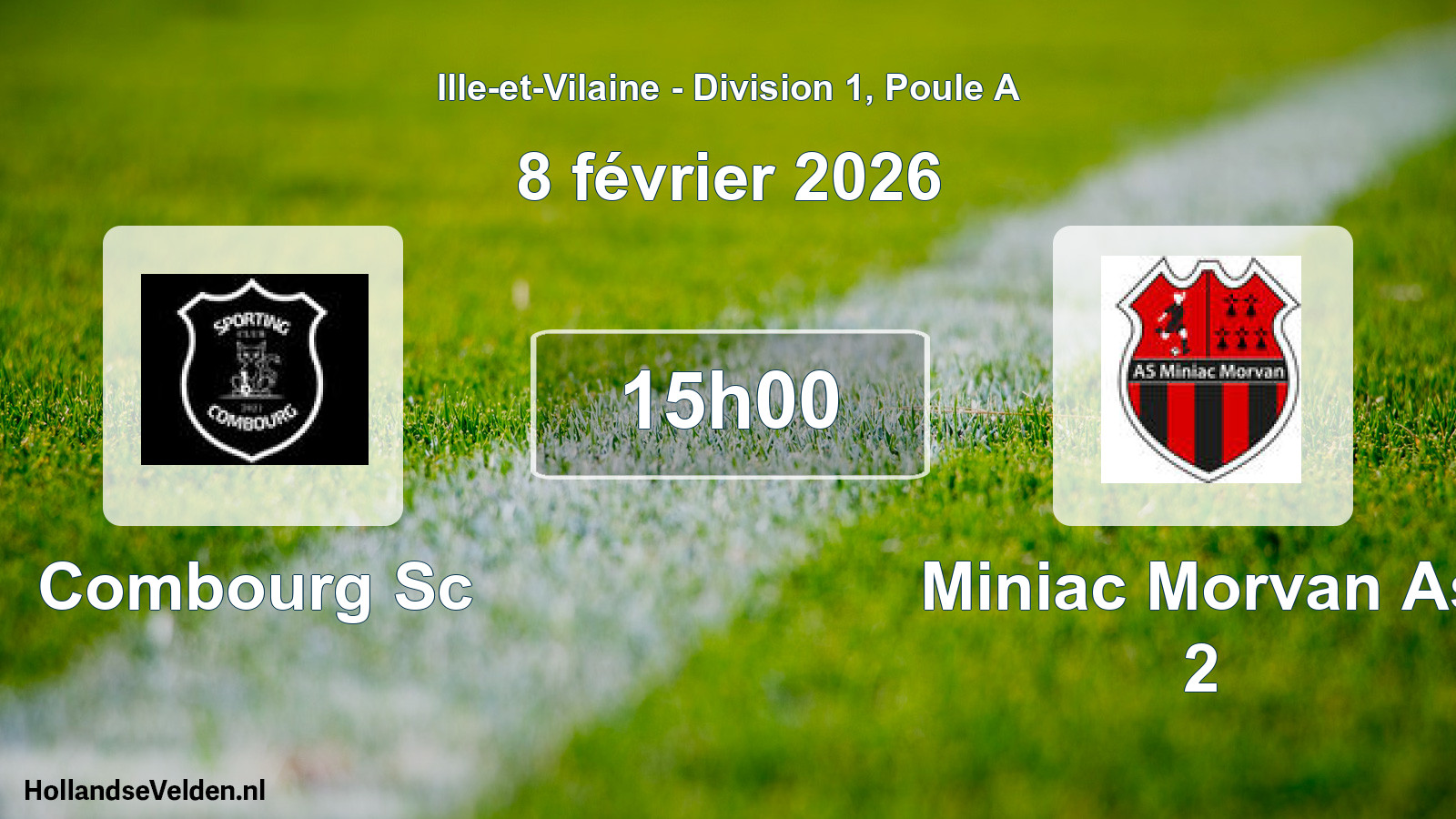 Geplande wedstrijd: Combourg Sc - Miniac Morvan As 2 (8 februari 2026)