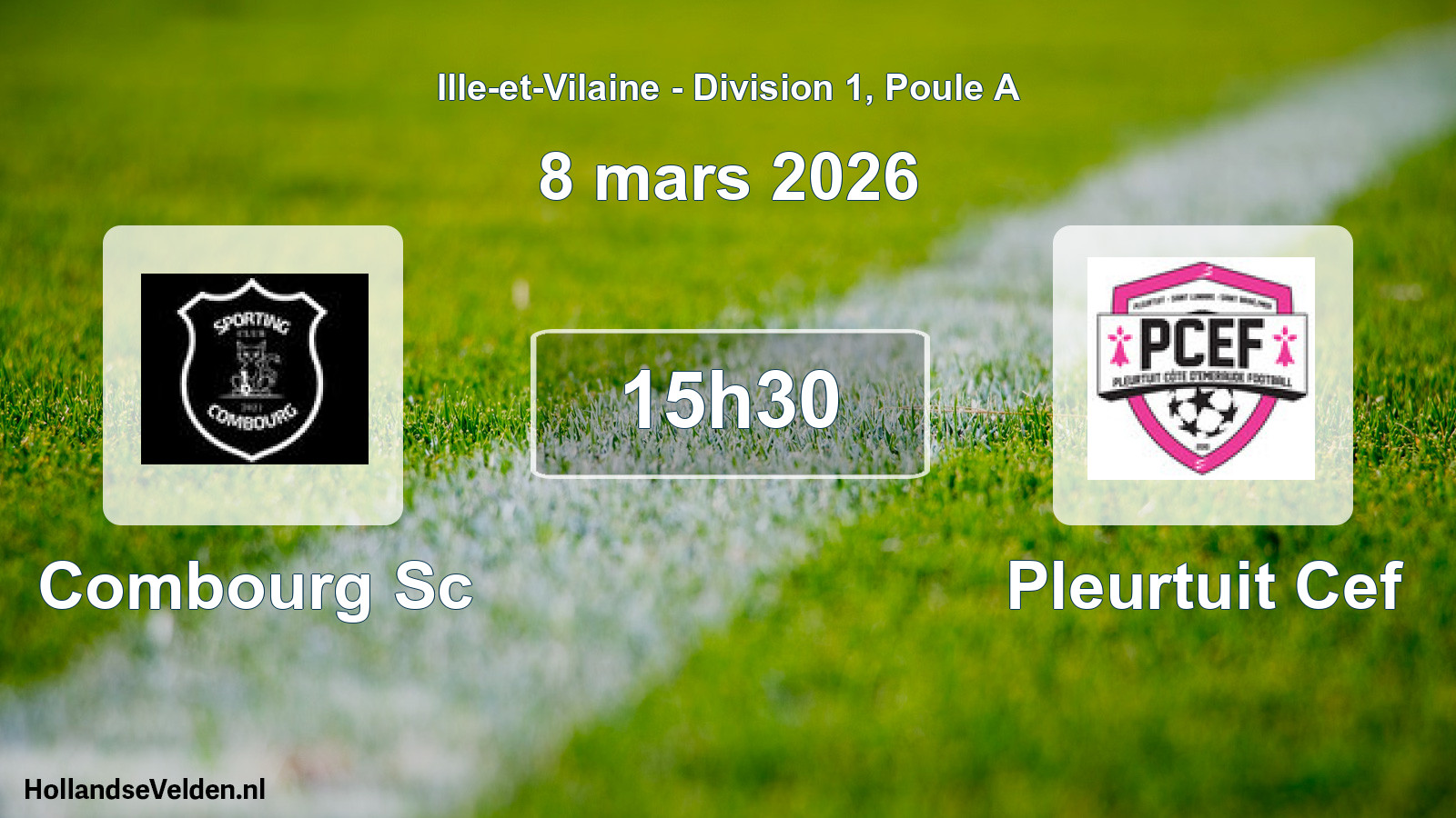 Geplande wedstrijd: Combourg Sc - Pleurtuit Cef (8 mars 2026)