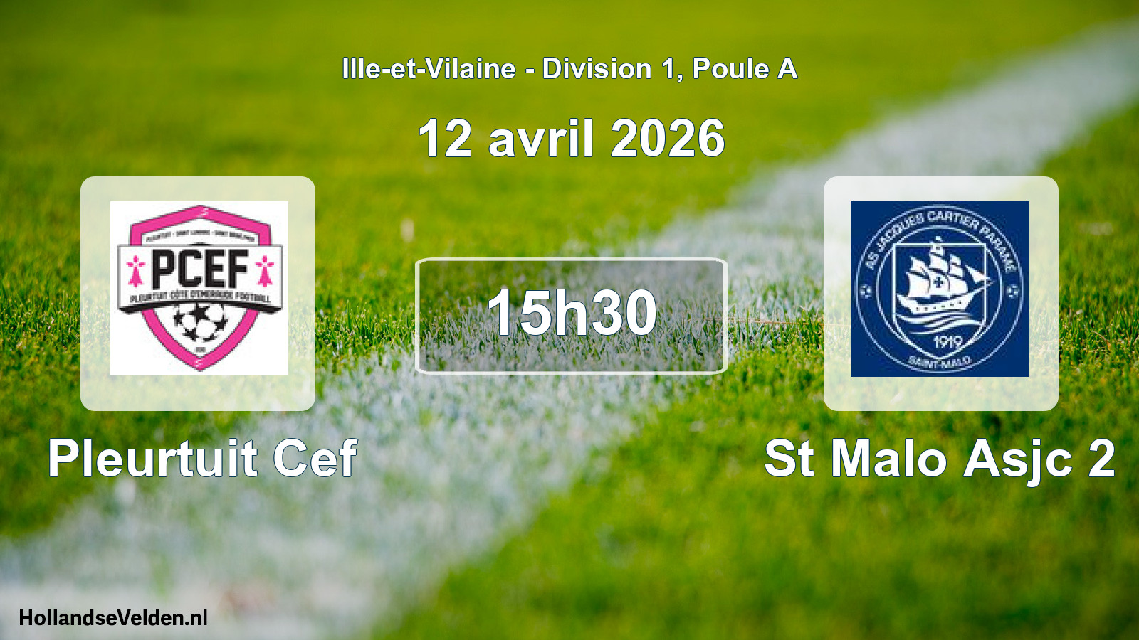Scheduled Match: Pleurtuit Cef - St Malo Asjc 2 (12 April 2026)