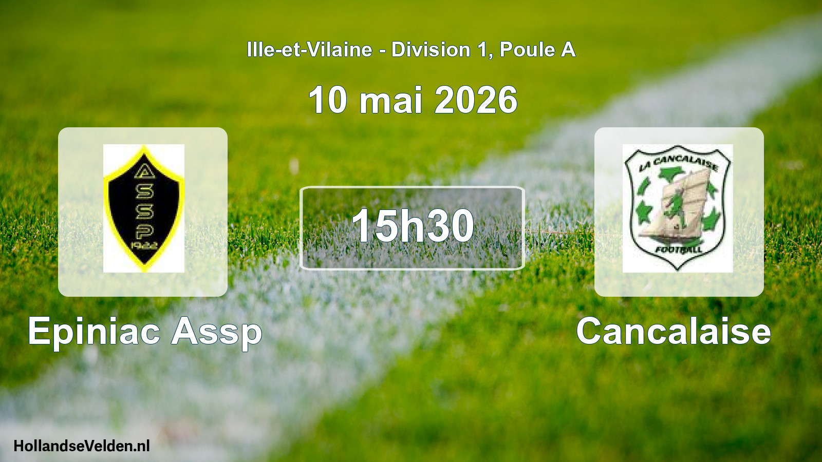 Geplande wedstrijd: Epiniac Assp - Cancalaise (10 mai 2026)