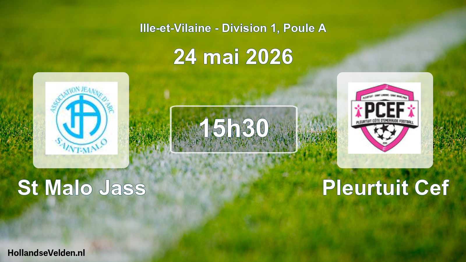 Geplande wedstrijd: St Malo Jass - Pleurtuit Cef (24 mai 2026)
