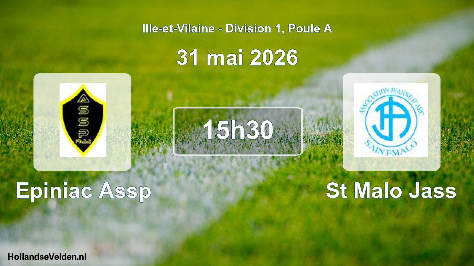 Geplande wedstrijd: Epiniac Assp - St Malo Jass (31 mei 2026)