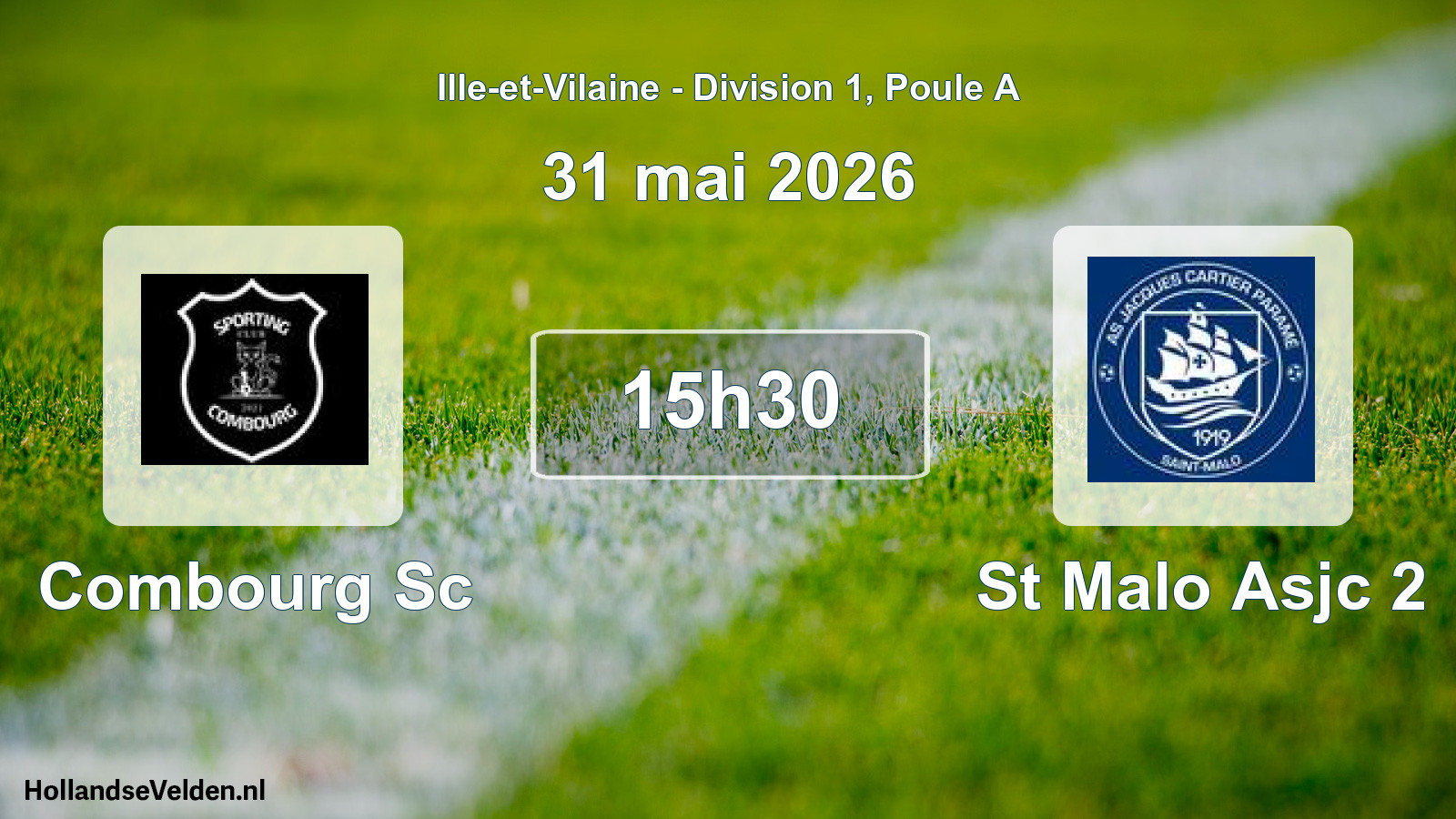 Geplande wedstrijd: Combourg Sc - St Malo Asjc 2 (31 mai 2026)