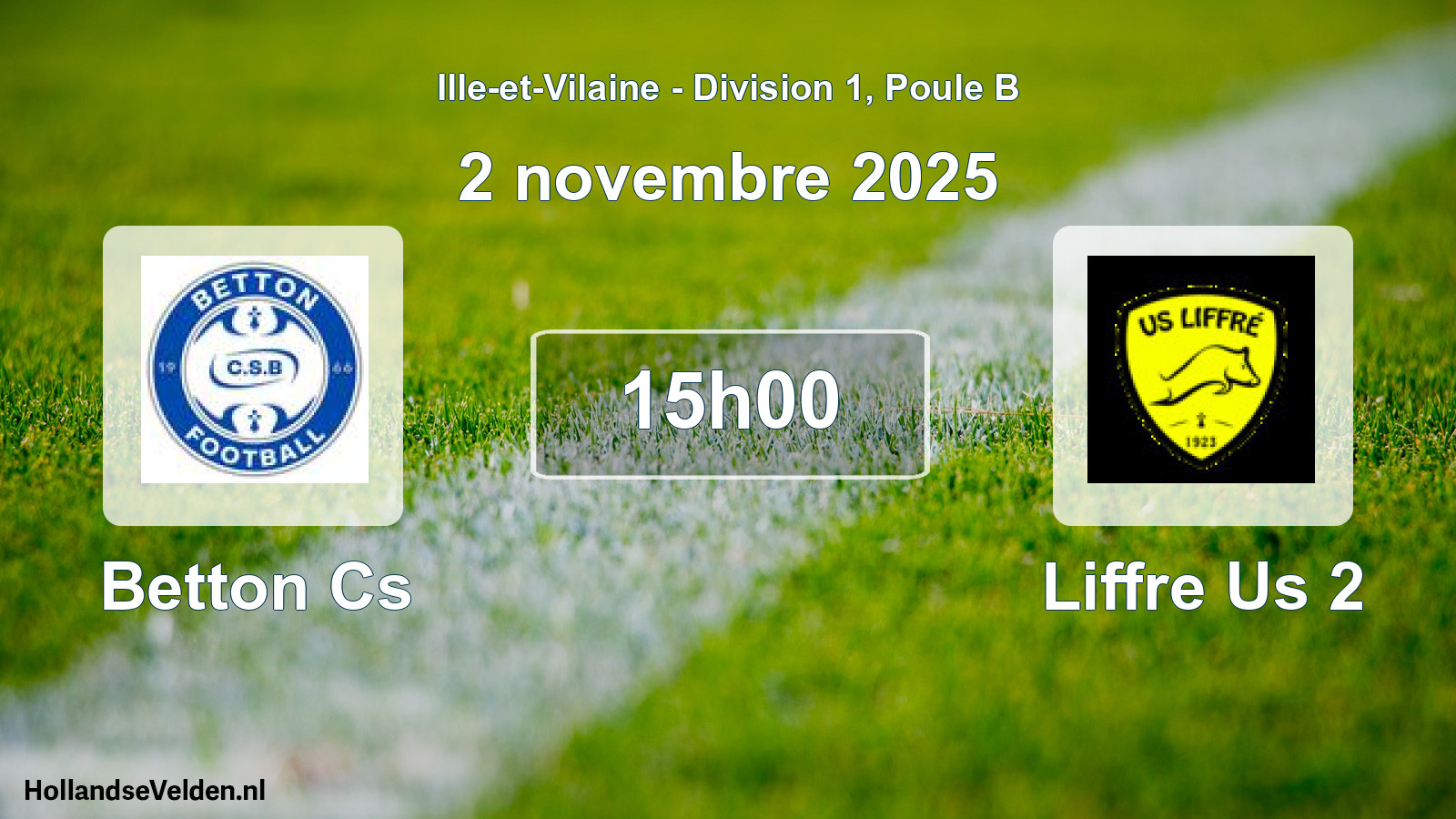 Geplande wedstrijd: Betton Cs - Liffre Us 2 (2 november 2025)