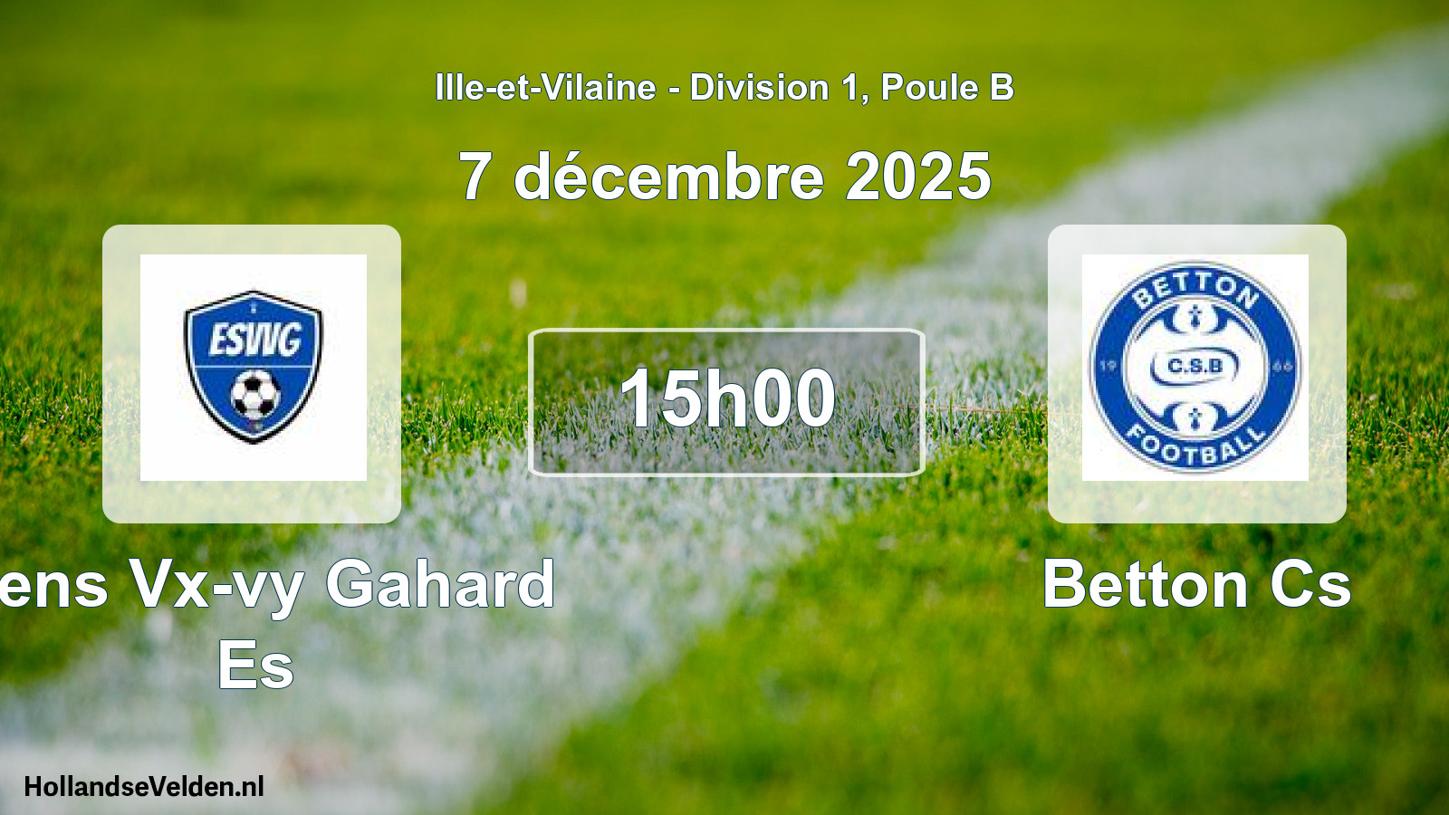 Scheduled Match: Sens Vx-vy Gahard Es - Betton Cs (7 December 2025)