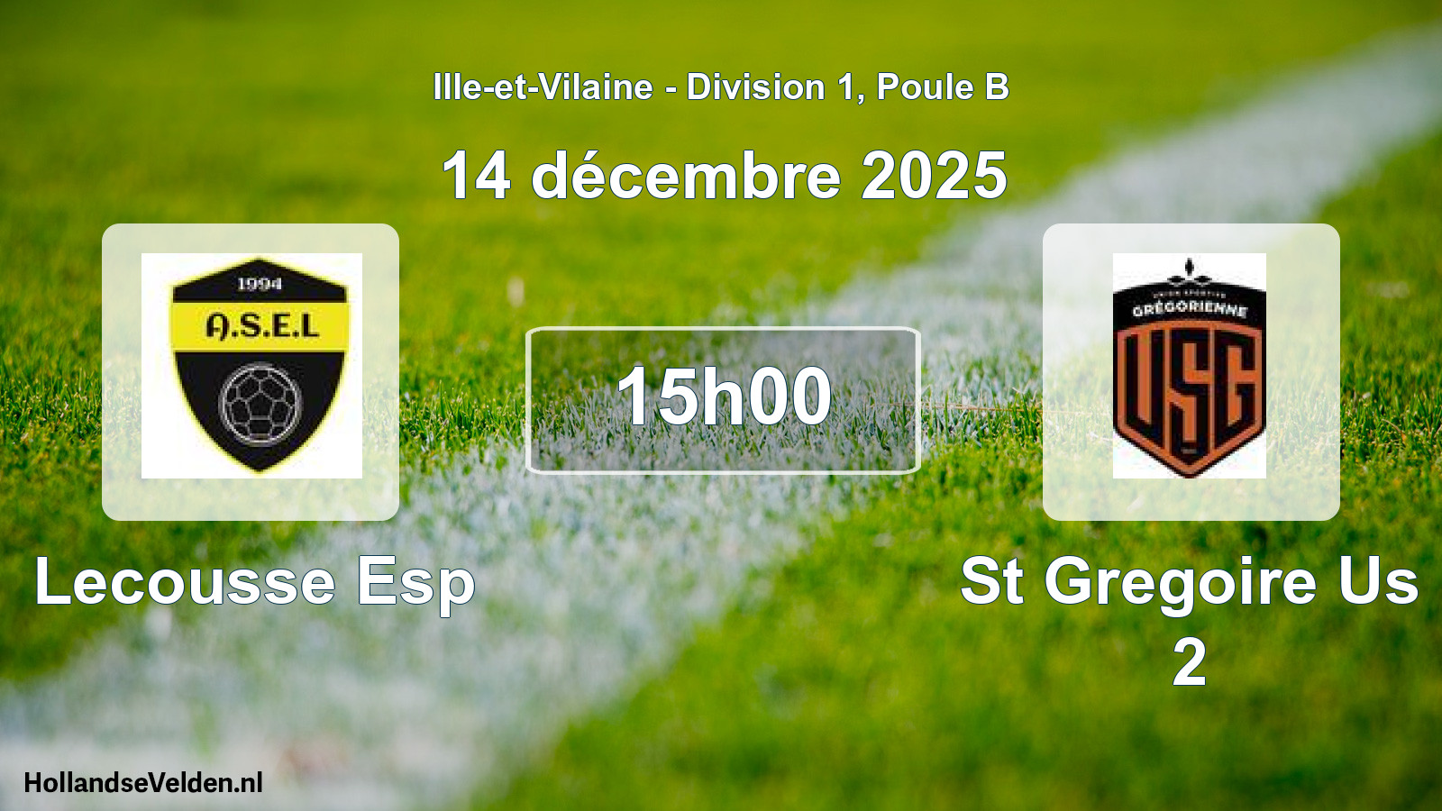 Scheduled Match: Lecousse Esp - St Gregoire Us 2 (14 December 2025)