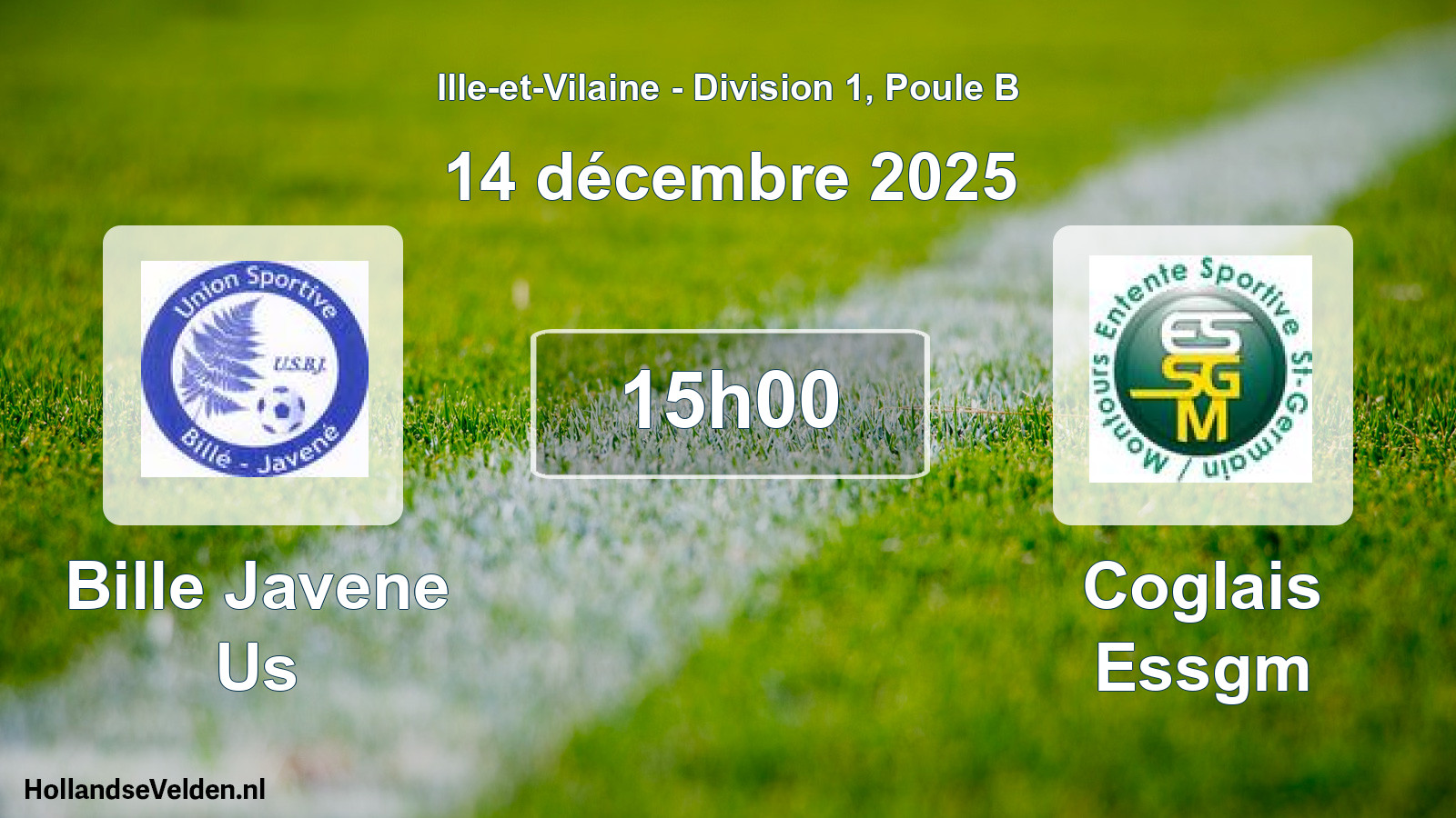 Geplande wedstrijd: Bille Javene Us - Coglais Essgm (14 december 2025)
