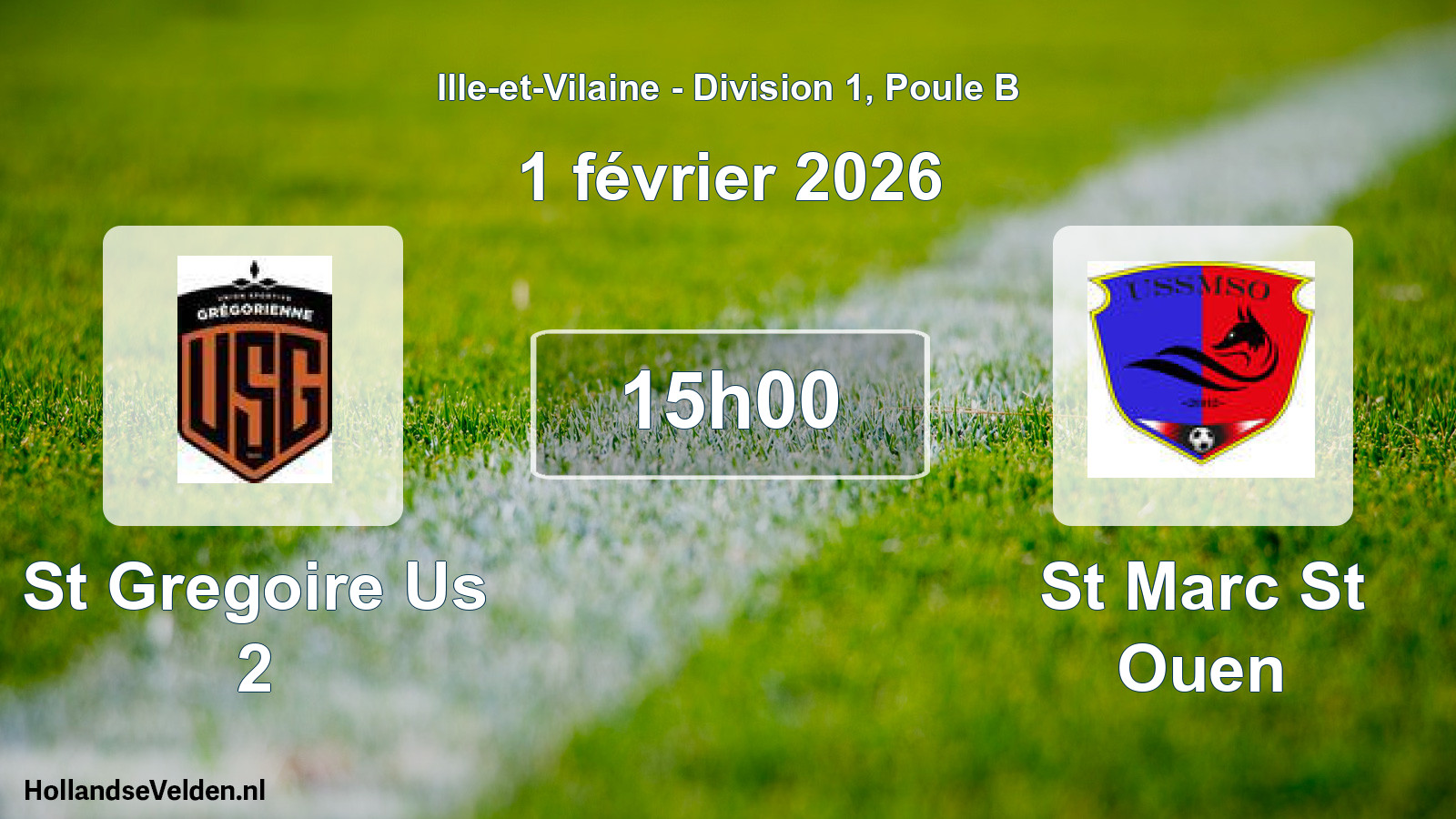 Scheduled Match: St Gregoire Us 2 - St Marc St Ouen (1 February 2026)