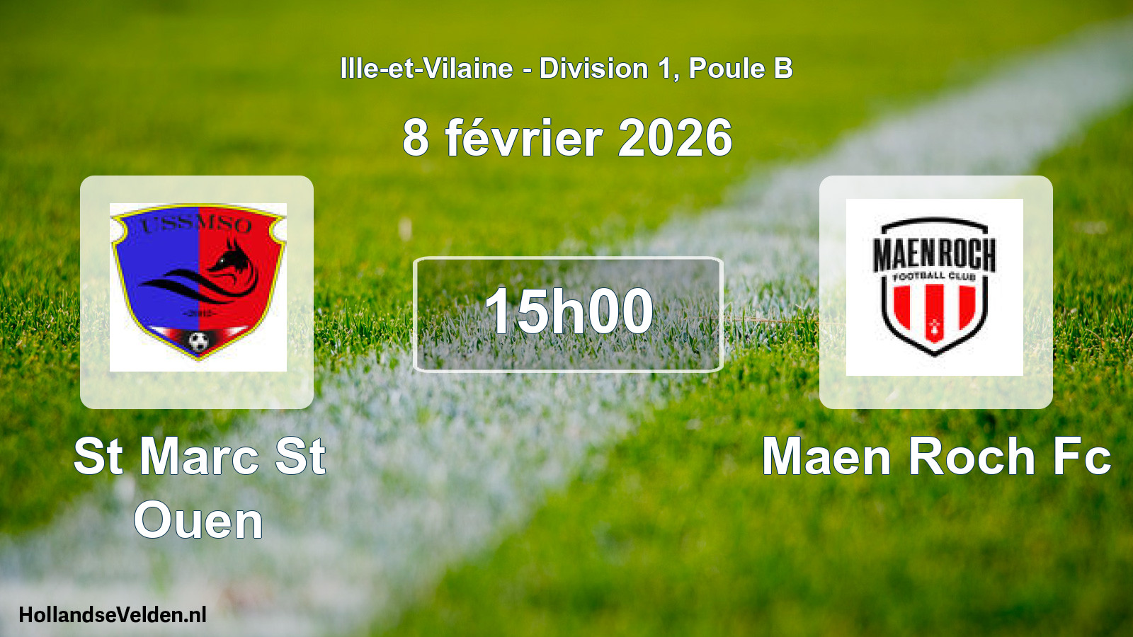 Geplande wedstrijd: St Marc St Ouen - Maen Roch Fc (8 février 2026)