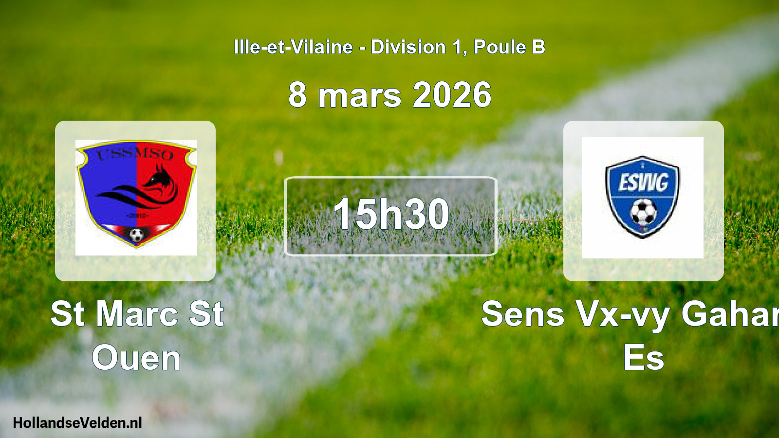 Geplande wedstrijd: St Marc St Ouen - Sens Vx-vy Gahard Es (8 maart 2026)