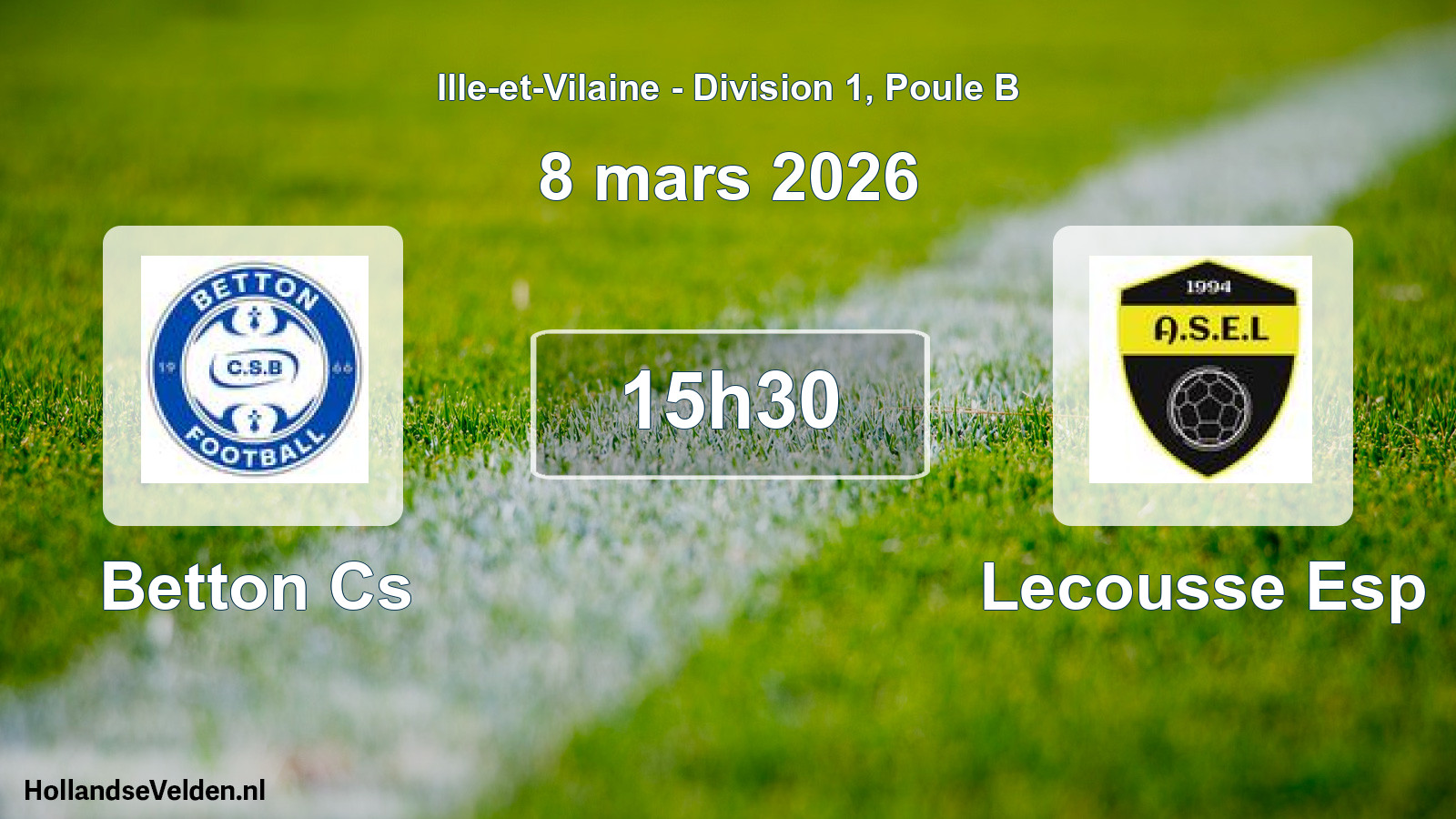 Geplande wedstrijd: Betton Cs - Lecousse Esp (8 mars 2026)