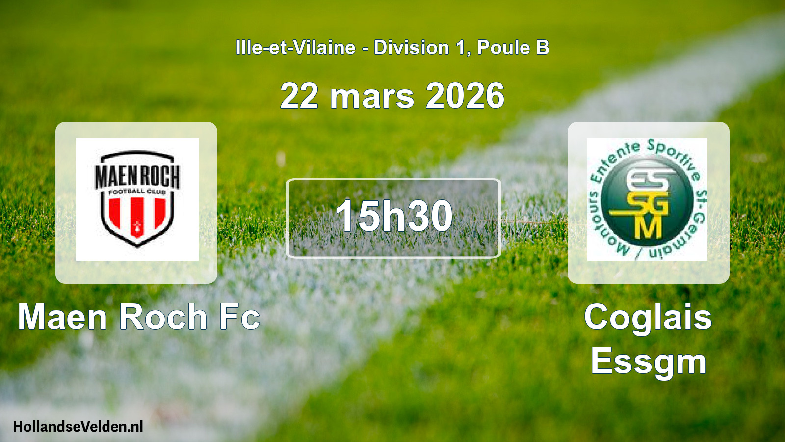 Geplande wedstrijd: Maen Roch Fc - Coglais Essgm (22 mars 2026)