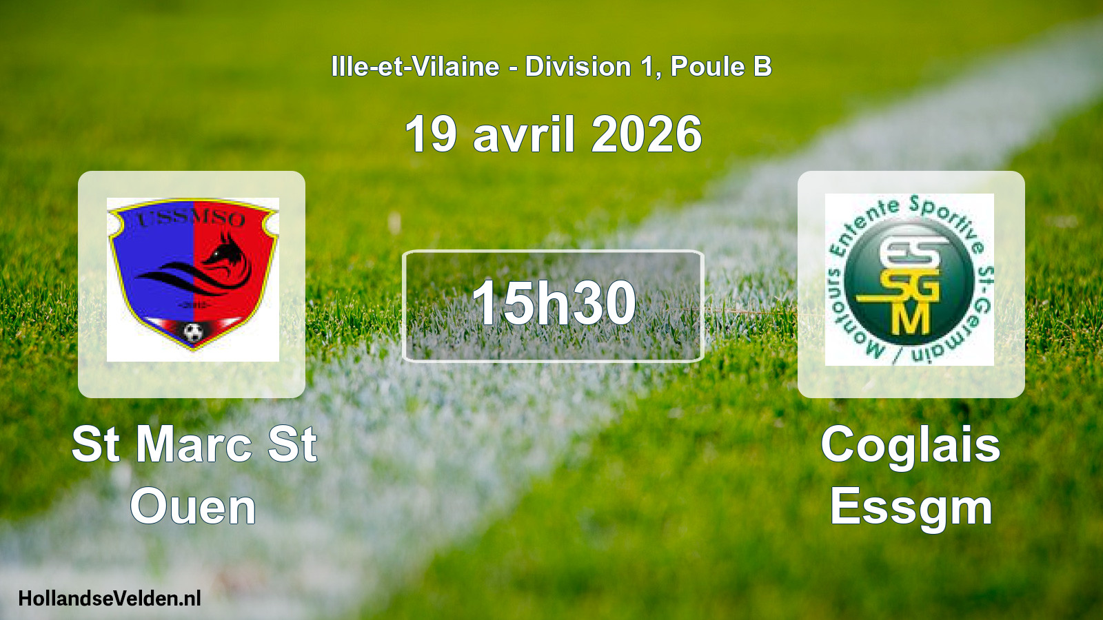 Geplande wedstrijd: St Marc St Ouen - Coglais Essgm (19 avril 2026)