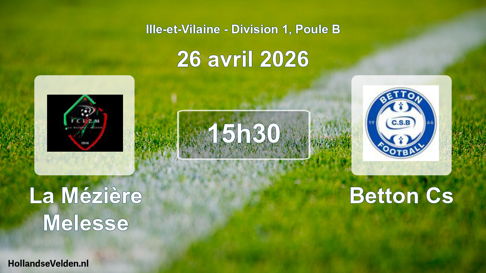 Scheduled Match: La Mézière Melesse - Betton Cs (26 April 2026)