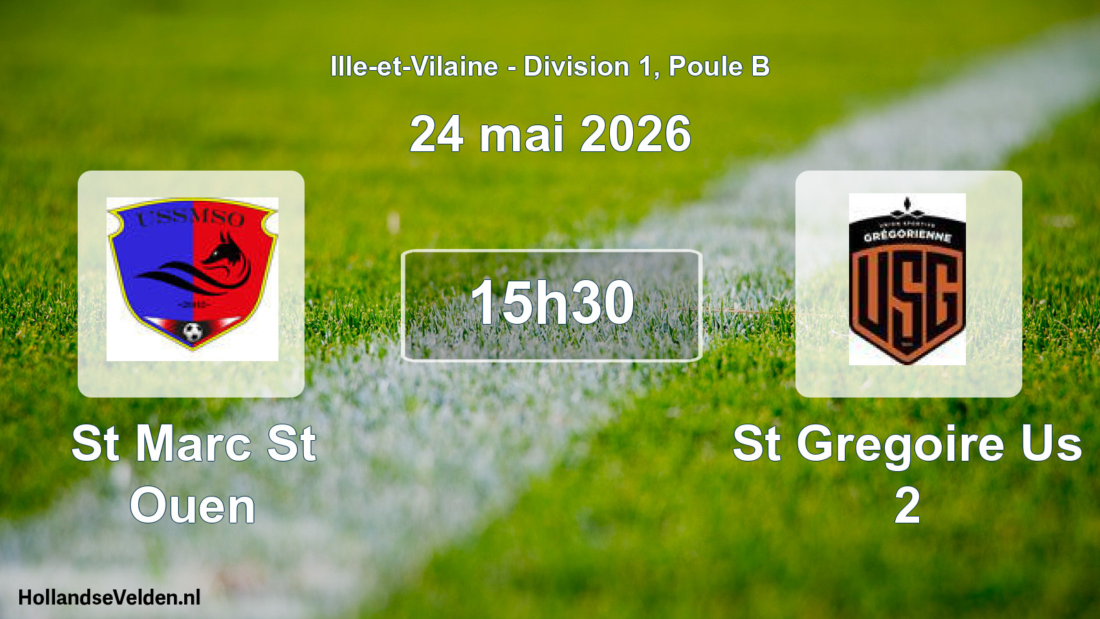 Geplande wedstrijd: St Marc St Ouen - St Gregoire Us 2 (24 mai 2026)
