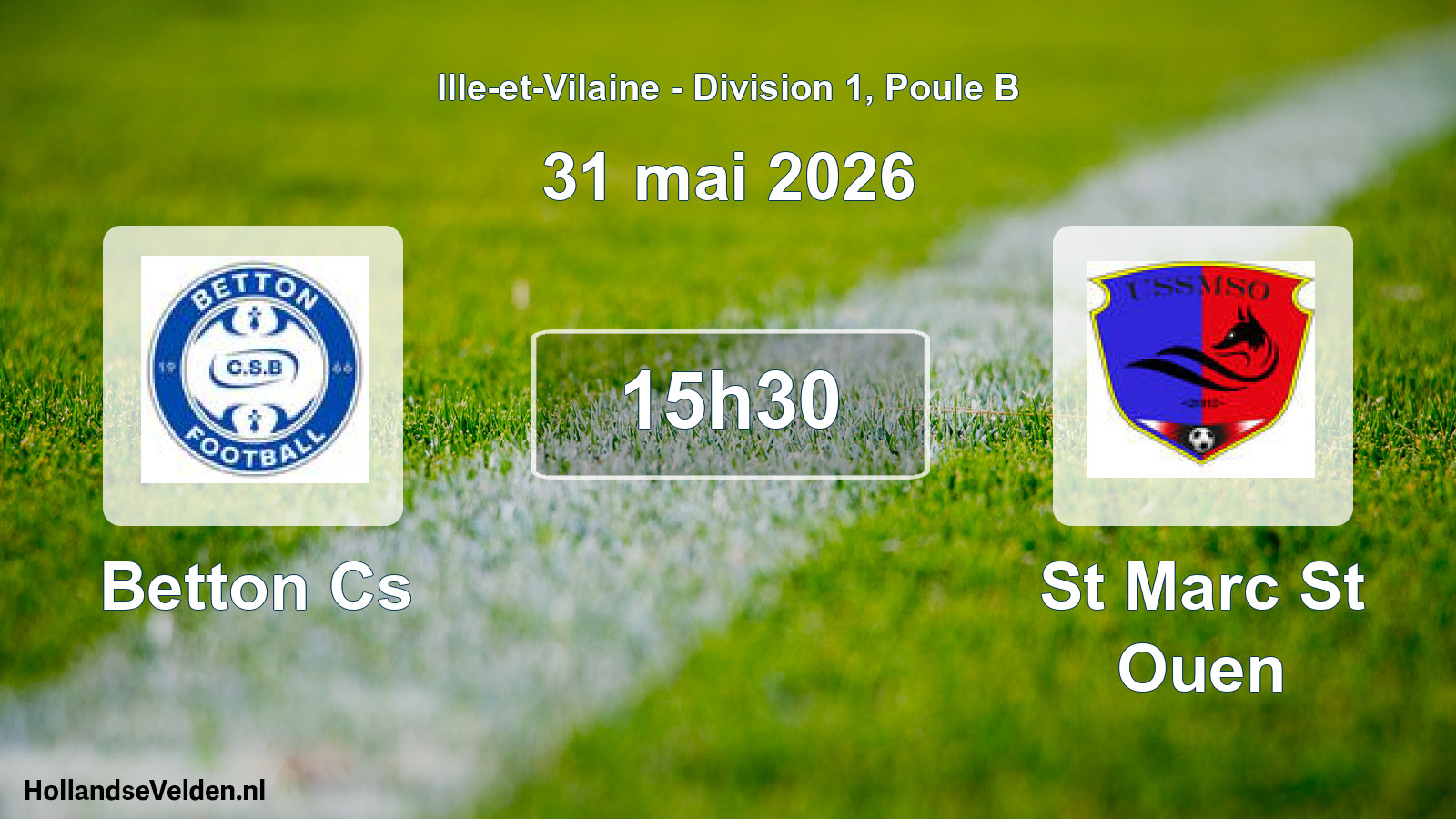 Scheduled Match: Betton Cs - St Marc St Ouen (31 May 2026)