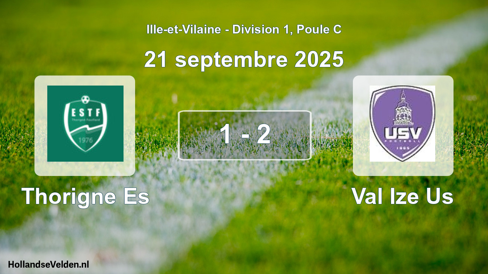 Gespeelde wedstrijd: Thorigne Es - Val Ize Us 1 - 2 (21 septembre 2025)