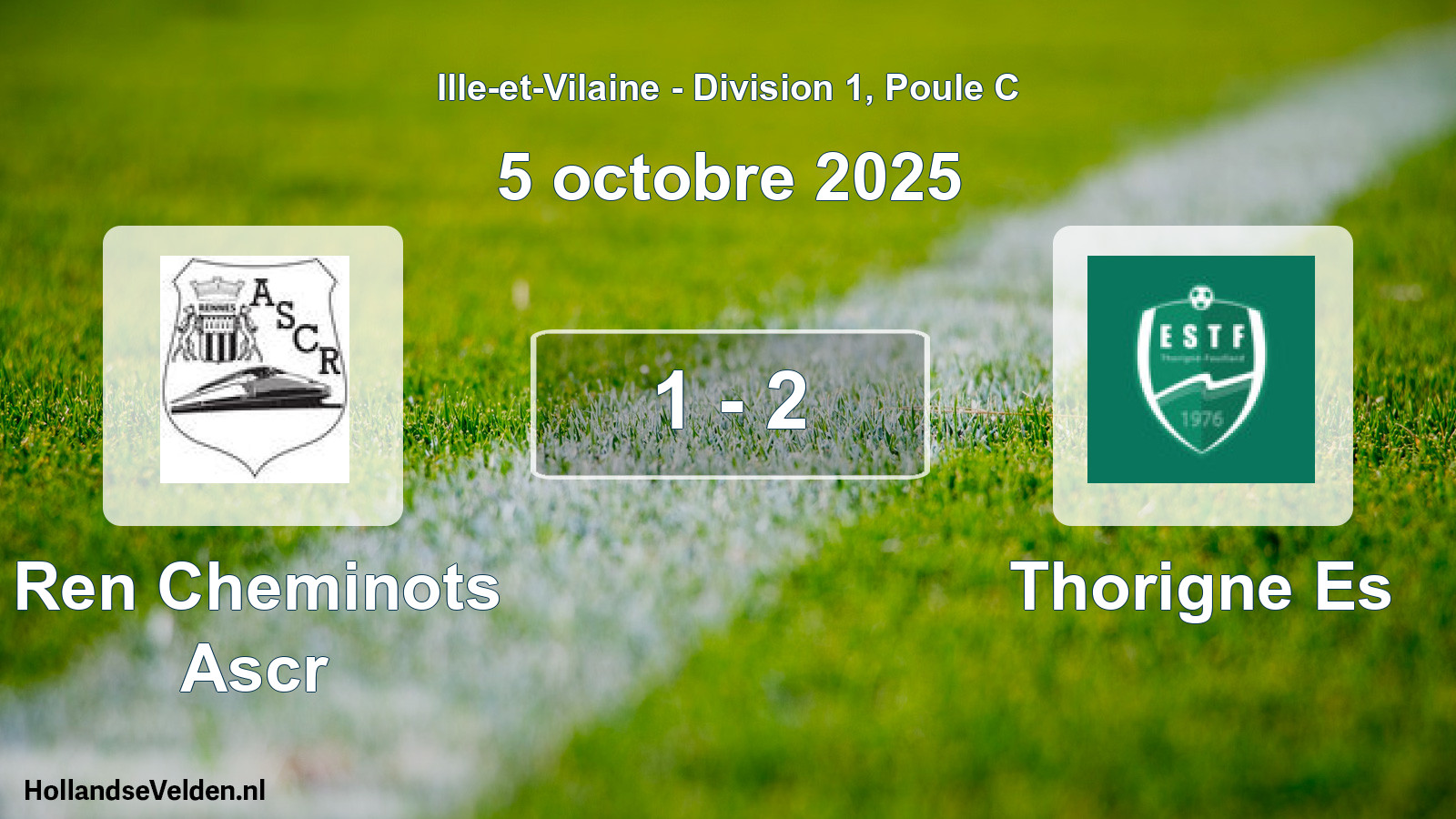 Gespeelde wedstrijd: Ren Cheminots Ascr - Thorigne Es 1 - 2 (5 octobre 2025)