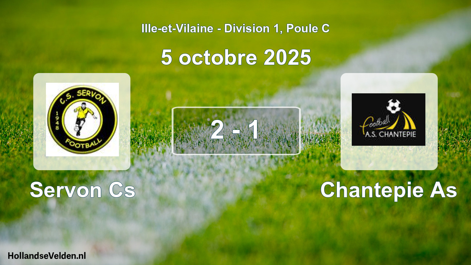 Gespeelde wedstrijd: Servon Cs - Chantepie As 2 - 1 (5 octobre 2025)