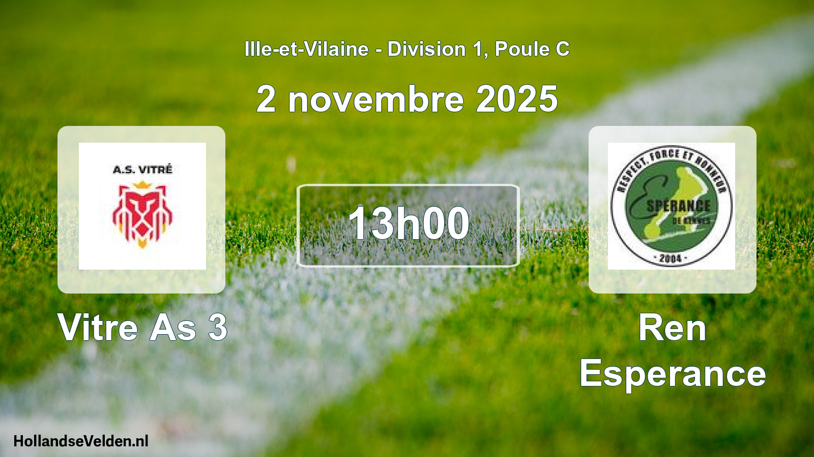 Scheduled Match: Vitre As 3 - Ren Esperance (2 November 2025)