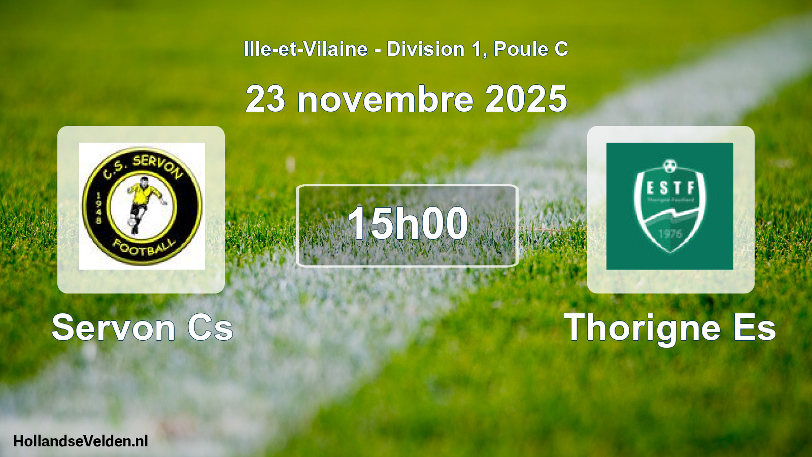 Geplande wedstrijd: Servon Cs - Thorigne Es (23 november 2025)