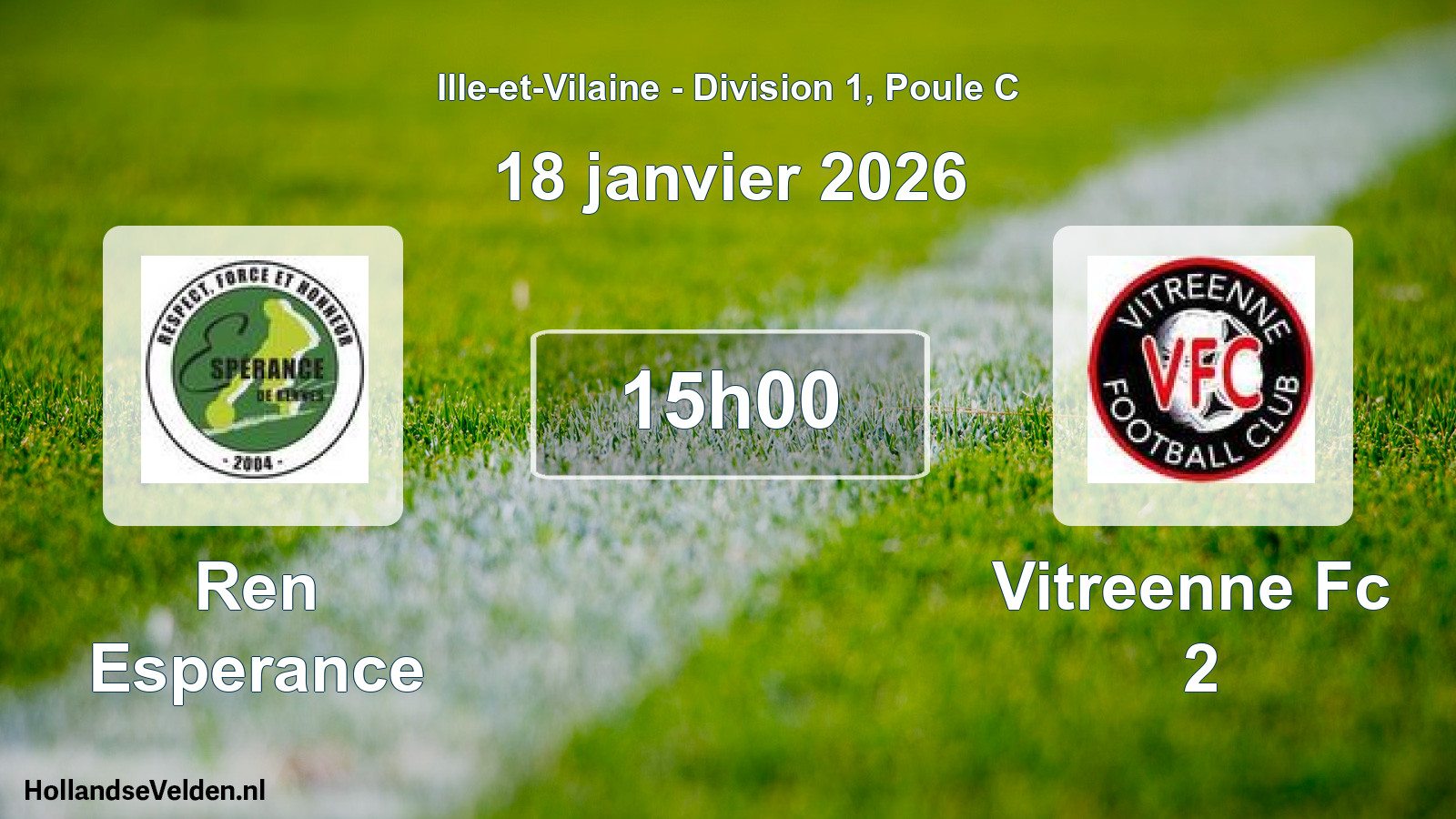 Scheduled Match: Ren Esperance - Vitreenne Fc 2 (18 January 2026)